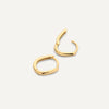 14 Karat Gold Chain Huggie Hoops (11mm) - 7