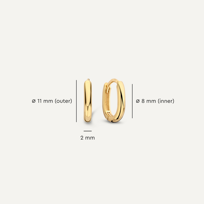 Chain Huggie Hoops (11mm)