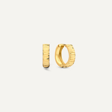 14 Karat Gold Diamond Cut Hoops (12mm) - 1