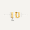 14 Karat Gold Diamond Cut Hoops (12mm) - 8