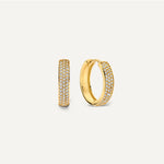 Pavé Zirkonia Breite Kleine Hoops (15mm)