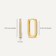 Pavé Cubic Zirconia Medium U Hoops (18mm)