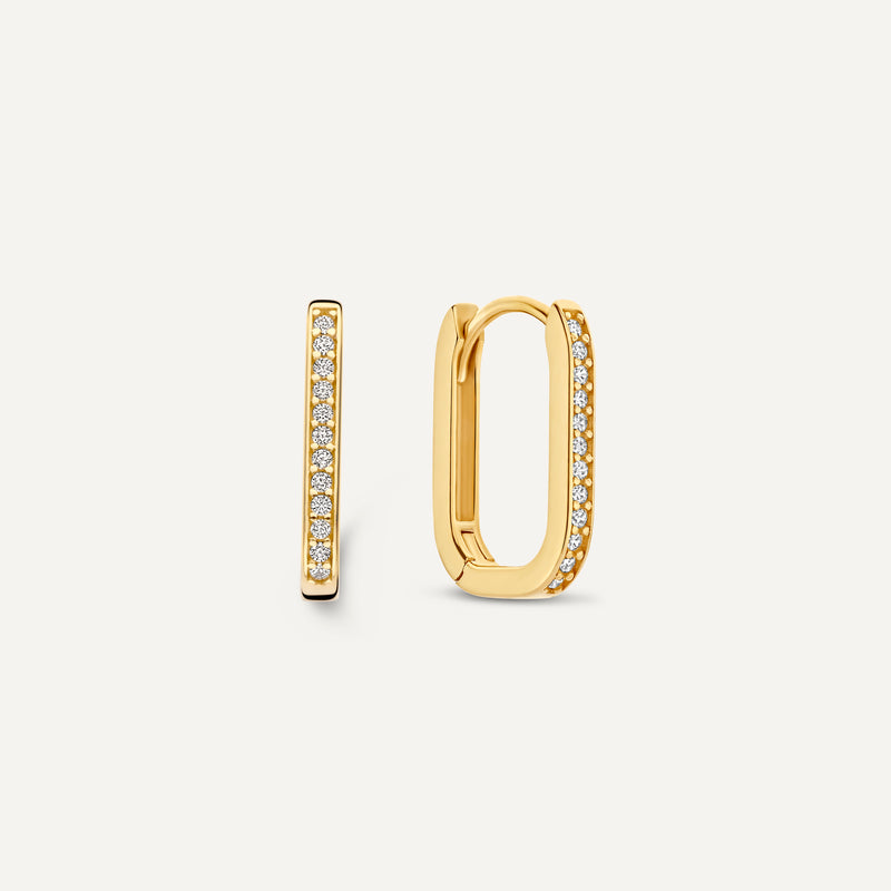 Créoles Petites U Zircon Pavé (15 mm)