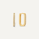 Pavé Zirkonia Kleine U Hoops (15mm)