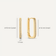 Pavé Zirkonia Medium U Hoops (18mm)