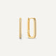 Pavé Cubic Zirconia Medium U Hoops (18mm)