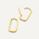 Pavé Cubic Zirconia Medium U Hoops (18mm)