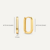 585er Gold Kleine U Hoops (15mm) - 6