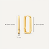585er Gold Medium U Hoops (18mm) - 6