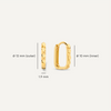 Or 14 Carats Créoles Martelées Huggie U (12 mm) - 6