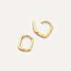 Or 14 Carats Créoles Martelées Huggie U (12 mm) - 5
