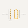 14 Karat Gold Hammered Small U Hoops (15mm) - 6
