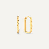 Gehämmerte Huggie U Hoops (15mm)