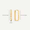 585er Gold Gehämmerte Huggie U Hoops (18mm) - 6