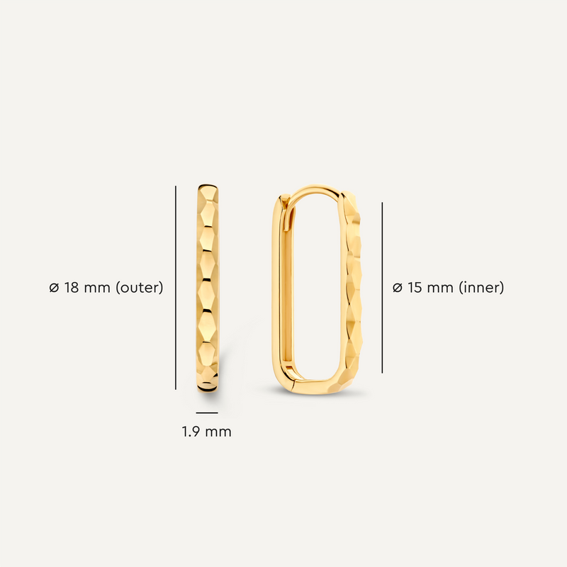 Gehämmerte Huggie U Hoops (18mm)