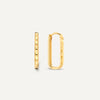 585er Gold Gehämmerte Huggie U Hoops (18mm) - 1