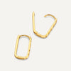 585er Gold Gehämmerte Huggie U Hoops (18mm) - 5