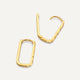 Gehämmerte Huggie U Hoops (18mm)