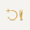 585er Gold Croissant Dome Hoops - 7