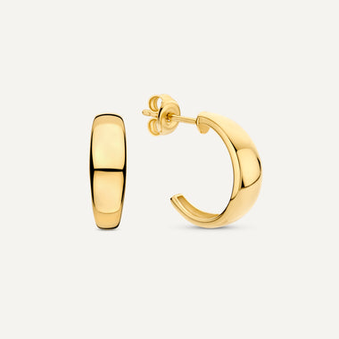 14 Karat Gold Dome Hoops - 1