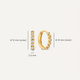 Bezel Set Cubic Zirconia Huggie Hoops (12mm)