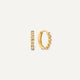 Bezel Set Cubic Zirconia Huggie Hoops (12mm)