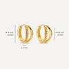 14 Karat Gold Twisted Double Huggie Hoops (12mm) - 6
