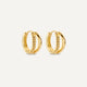 Twisted Double Huggie Hoops (12mm)