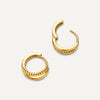 14 Karat Gold Twisted Double Huggie Hoops (12mm) - 5