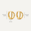 14 Karat Gold Beaded Double Huggie Hoops (12mm) - 6
