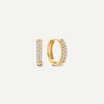 Sparkling Pavé Zirkonia Huggie Hoops (15mm)