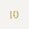 Sparkling Pavé Zirkonia Huggie Hoops (15mm)