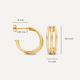 Triple Tube Hoop Earrings