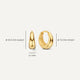Bold Dome Huggie Hoops (10.5 mm)
