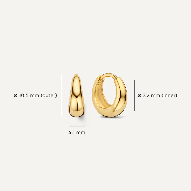 Bold Dome Huggie Hoops (10.5 mm)