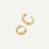 14 Karat Gold Bold Dome Huggie Hoops (10.5 mm) - 4