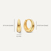 14 Karat Gold Bold Dome Small Hoops (14mm) - 5