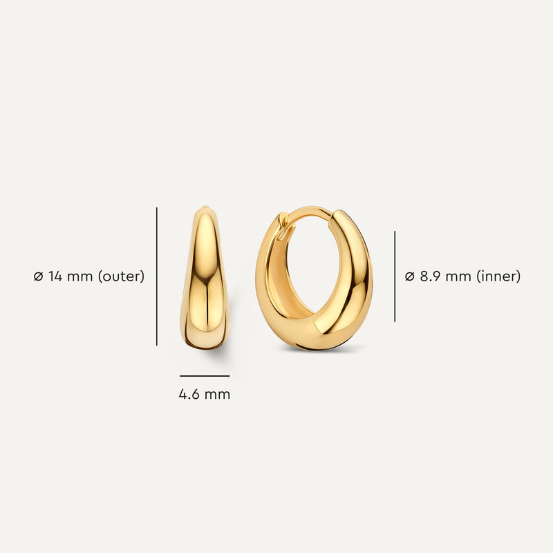 Bold Dome Small Hoops (14mm)