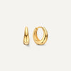14 Karat Gold Bold Dome Small Hoops (14mm) - 1