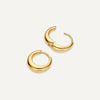 14 Karat Gold Bold Dome Small Hoops (14mm) - 4
