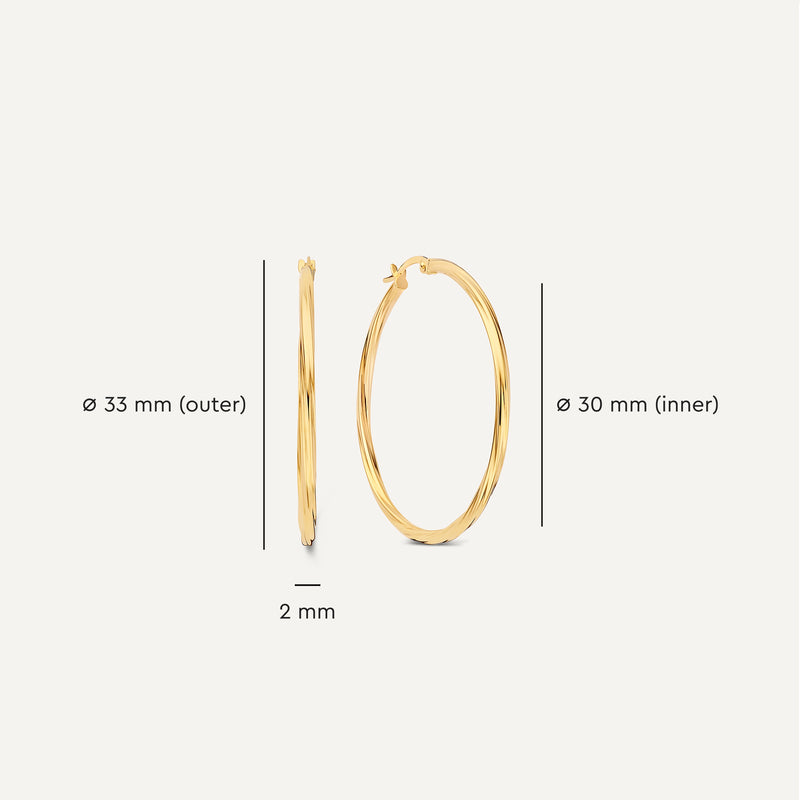 Spiral Tube Extra Large Hoops (33 mm)