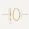 14 Karat Gold Spiral Tube Oversized Hoops (40 mm) - 6