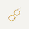 14 Karat Gold Bold Rope Medium Hoops (20 mm) - 5