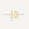 14 Karat Gold Bold Rope Medium Hoops (20 mm) - 6