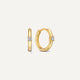 Cubic Zirconia Four Prong Huggie Hoops (12 mm)