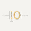 Oro de 14 Quilates Circonita Radiance Huggie Hoops (12 mm) - 7