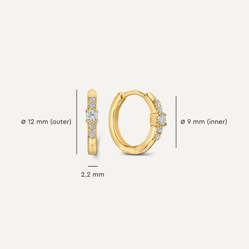 Circonita Radiance Huggie Hoops (12 mm)