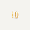 14 Karat Gold Hammered Small Huggie Hoops (10 mm) - 1