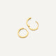Hammered Small Huggie Hoops (10 mm)