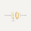 14 Karat Gold Hammered Small Huggie Hoops (10 mm) - 5